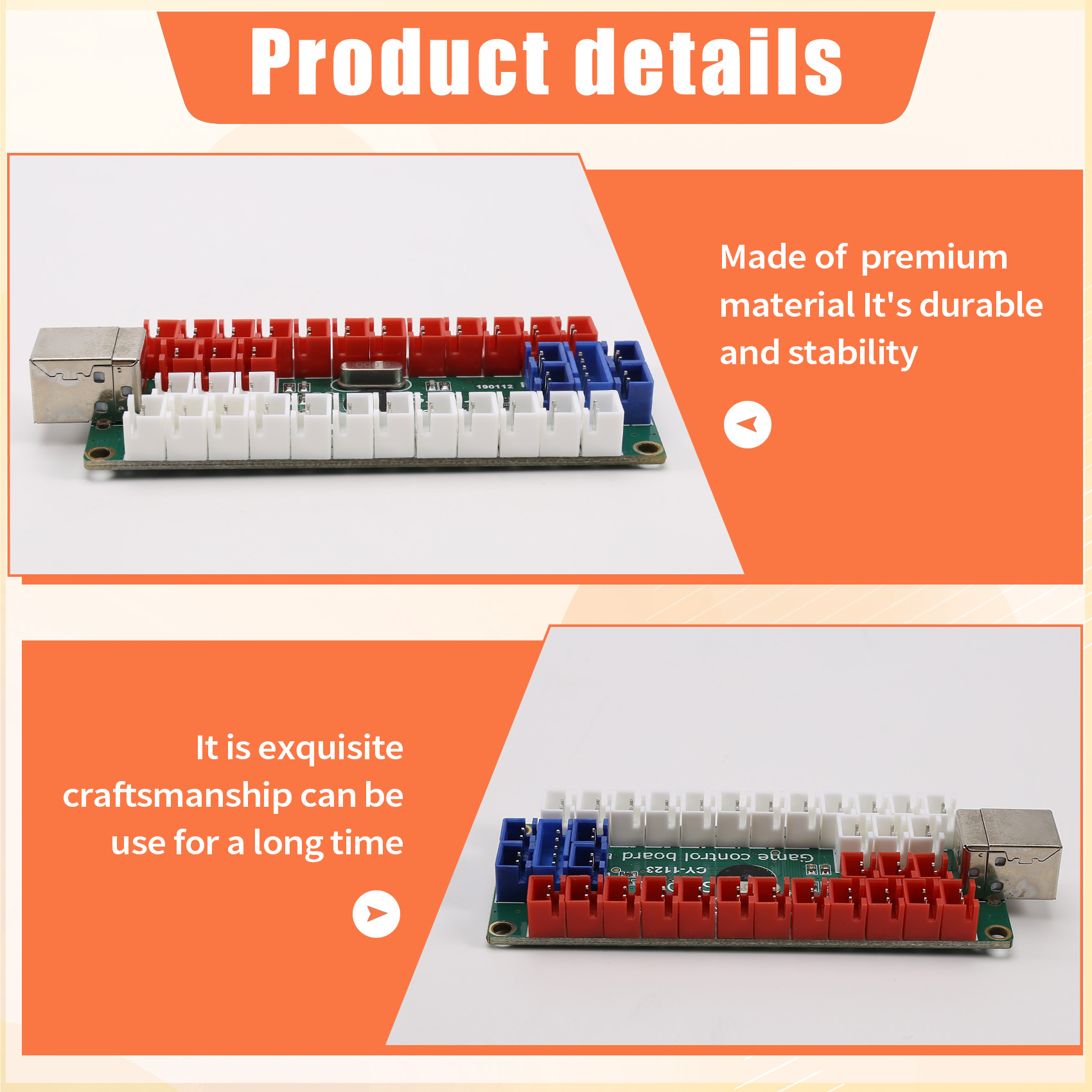 Arcade Encoder Board Zero Delay Usb - مجموعة أدوات تجميع وحدة تحكم ألعاب