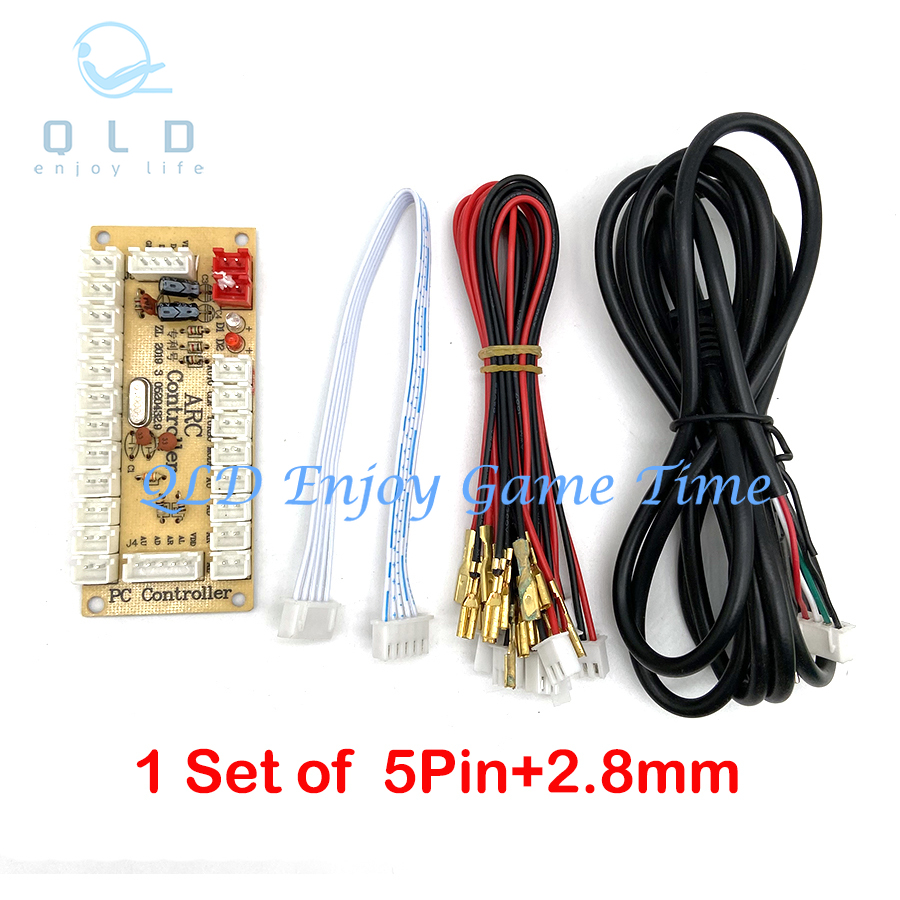 Arcade Cabinet Diy Kit 2 Player - مشفر USB بدون تأخير لجهاز الألعاب،