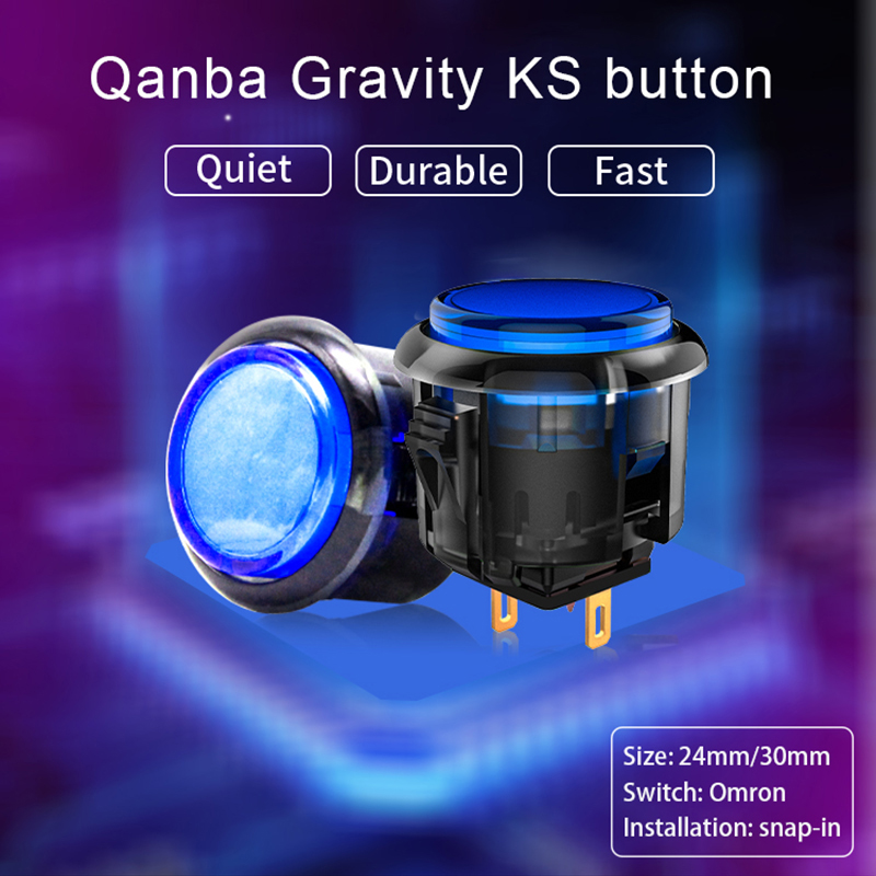 Arcade Buttons 24Mm 30Mm Snap In - أزرار أركيد QANBA Gravity KS ميكانيكية