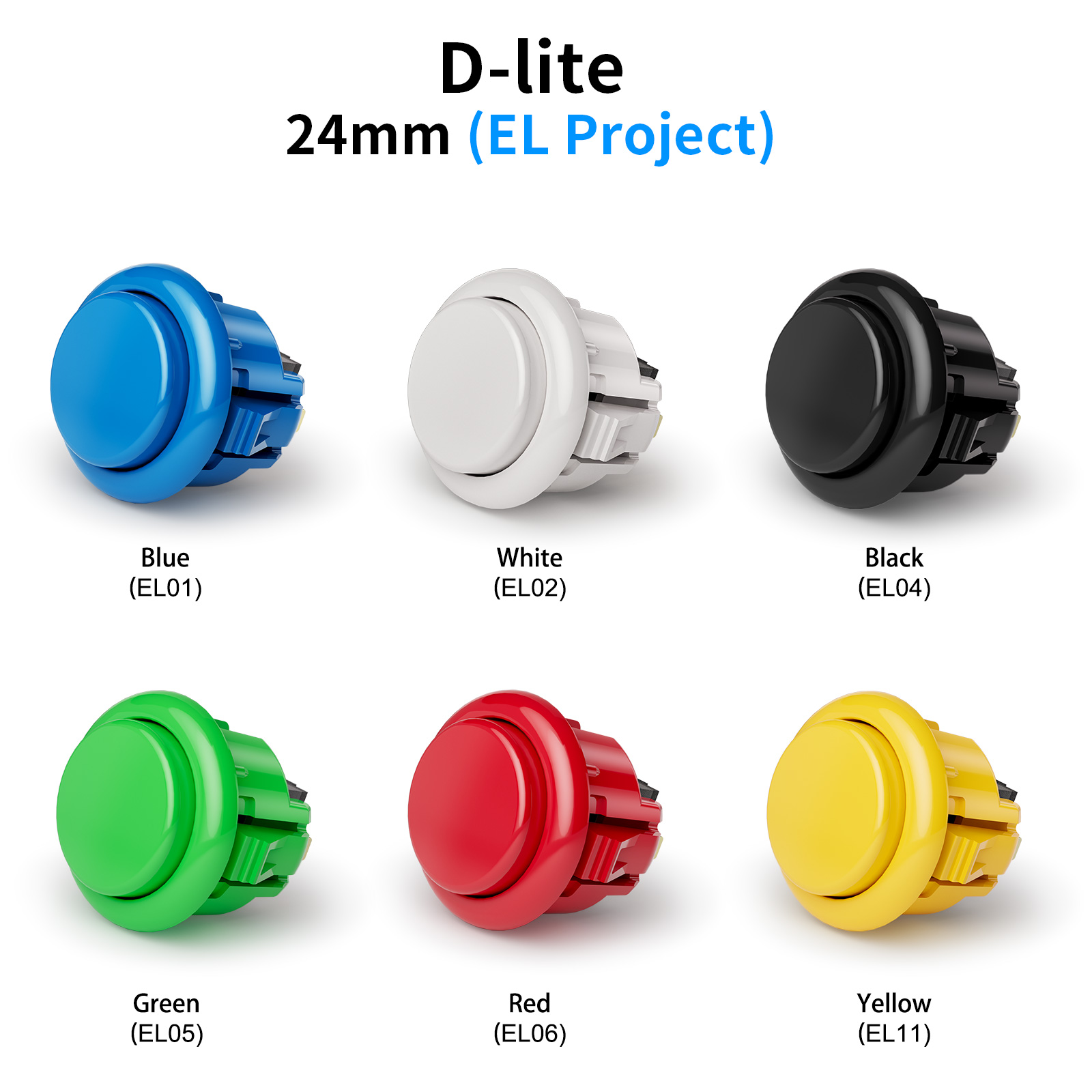 أزرار ألعاب الأركيد QANBA D-li - مراجعة Arcade Buttons 24Mm 30Mm Snap In وسعره