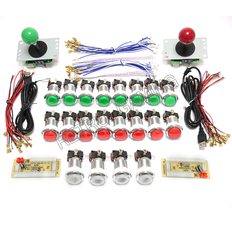 جديد ممر صفر تأخير USB التشفير - مراجعة Arcade Cabinet Diy Kit 2 Player وسعره