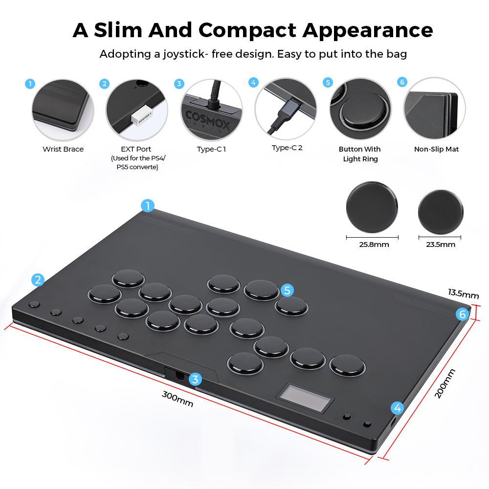 وحدة تحكم هاوت42 إم جين2 من سب - مراجعة Arcade Fight Stick Hitbox Leverless وسعره
