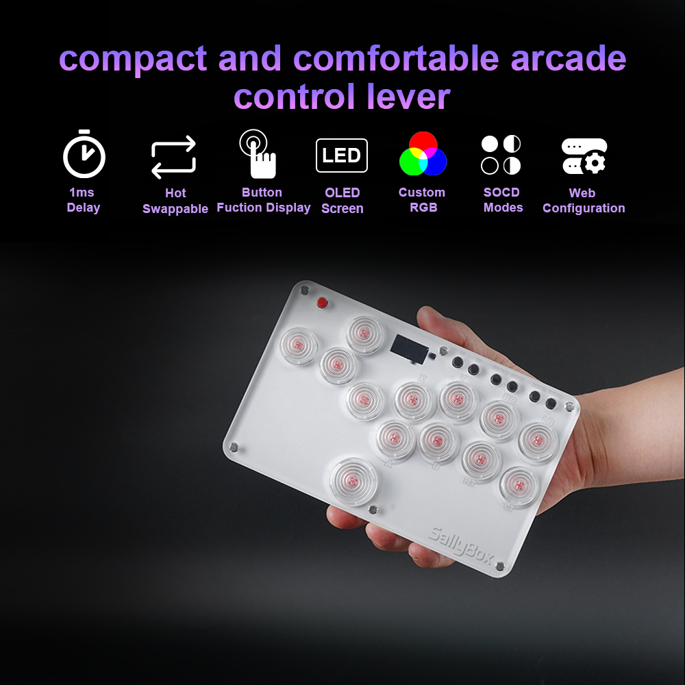 عصا قتال من TicKnot-Mini HitBo - مراجعة Arcade Fight Stick Hitbox Leverless وسعره