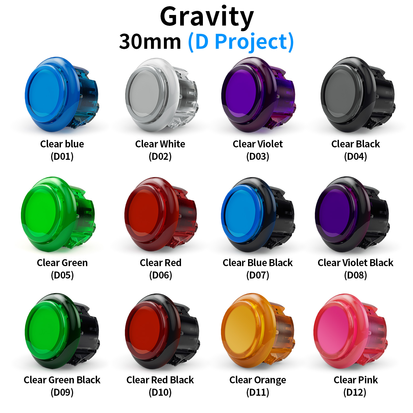 أزرار أركيد QANBA Gravity KS م - مراجعة Arcade Buttons 24Mm 30Mm Snap In وسعره